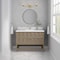 James Martin Vanities 48'' Single Vanity, Pebble Oak w/ Single Hole 3 CM White Zeus Quartz Top & Backsplash D100-V48-PBO-1WZ - alternate 7